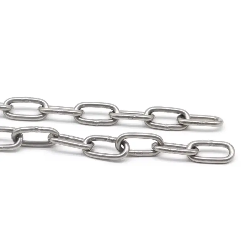 Industrial grade DIN763 stainless steel long chain - equipment fixing, protective fence, general connection
